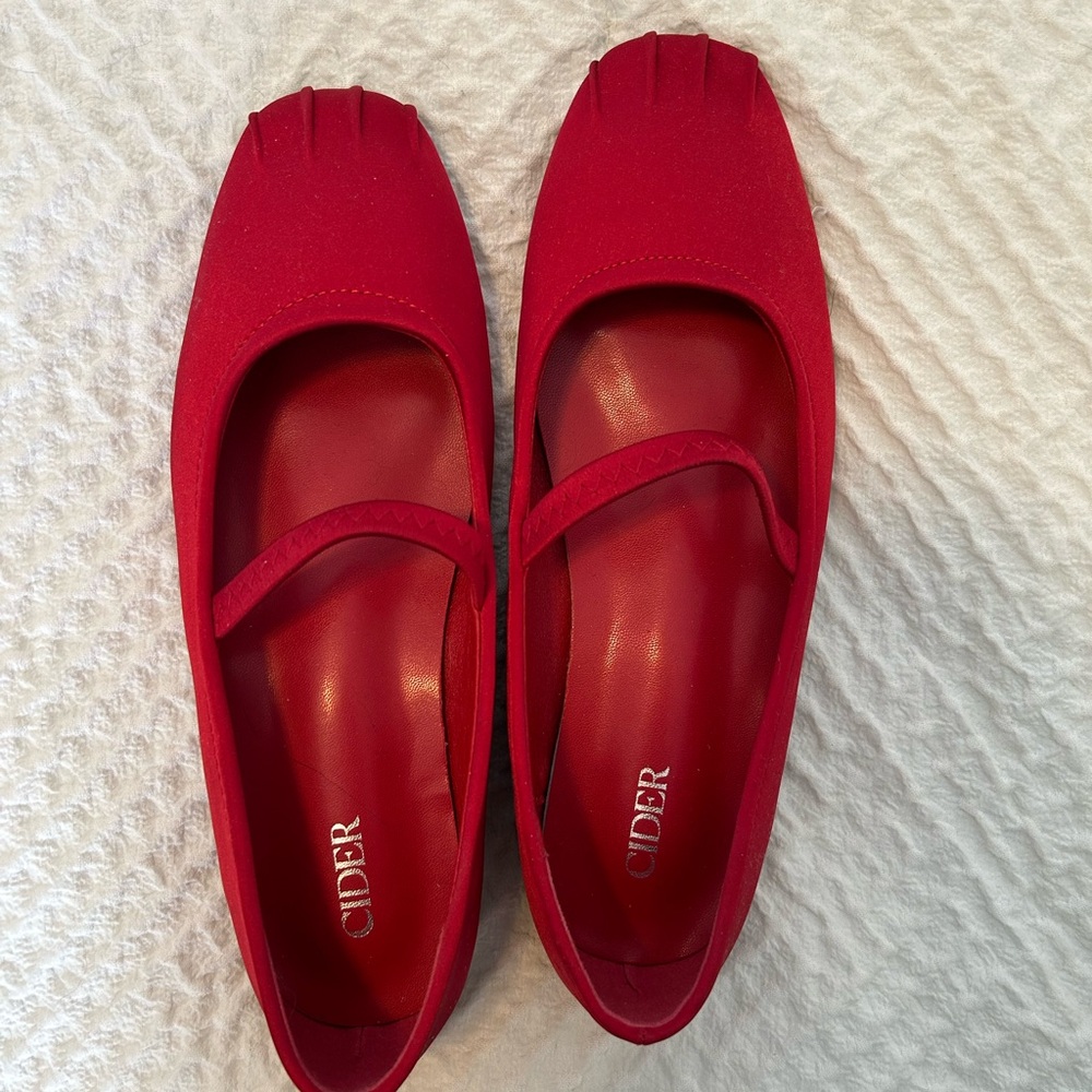 Cider Red Ballet Flats